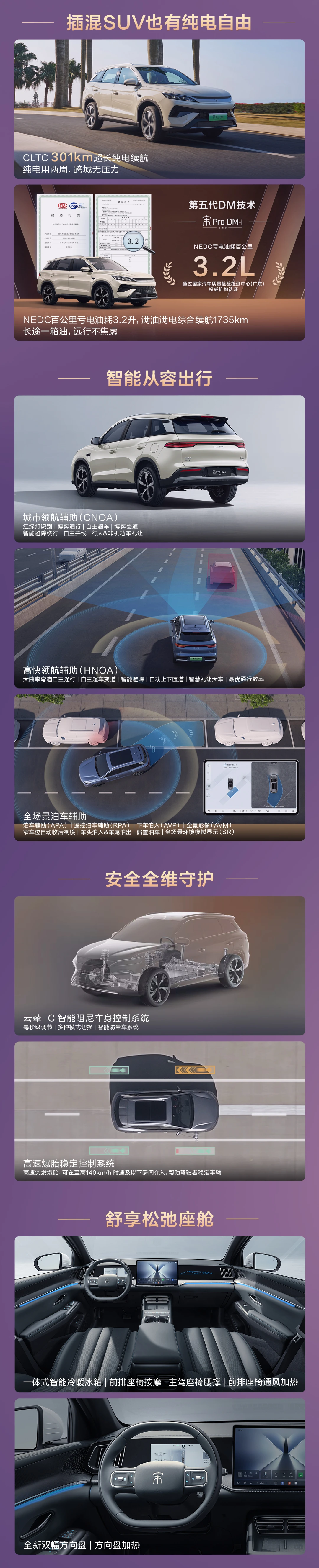 Présentation frontale du nouveau véhicule électrique BYD Song Pro 2026, carrosserie blanche, stationné dans une rue urbaine.