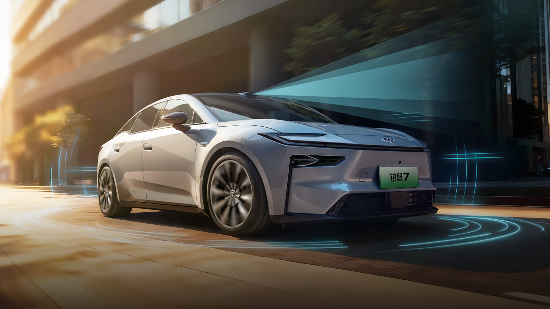 2026 GAC TOYOTA BZ7 side profile in motion