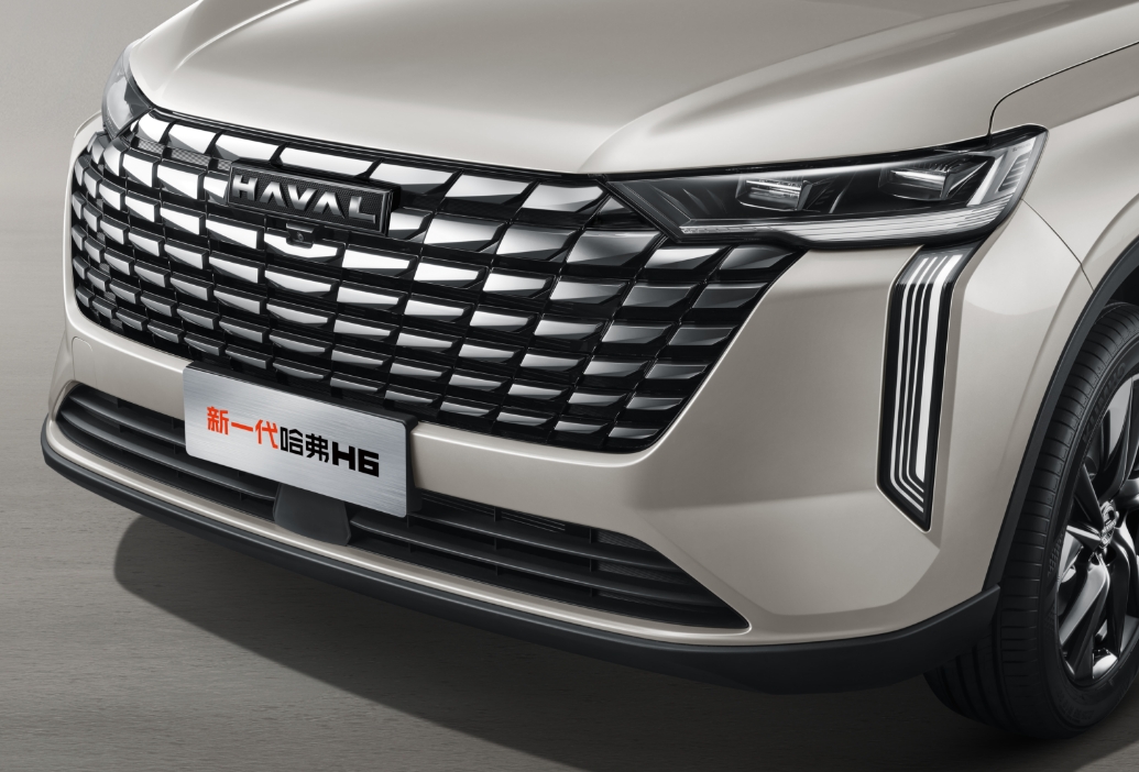 لقطة مقرّبة لمقدمة طراز Haval H6 الجديد لعام ٢٠٢٤