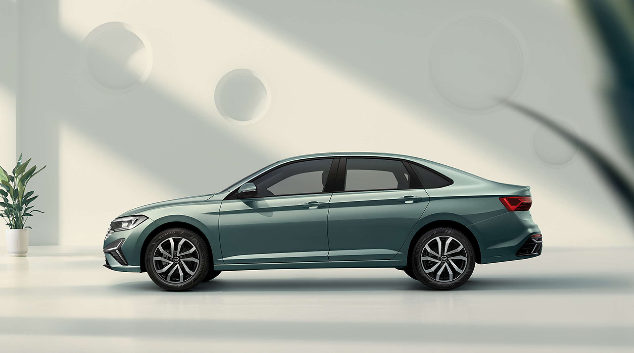 2026 Jetta M6 in Lake Green, white studio background