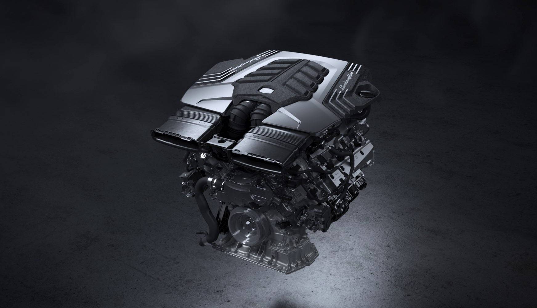 Détail du moteur de la Lamborghini Urus SE 2025