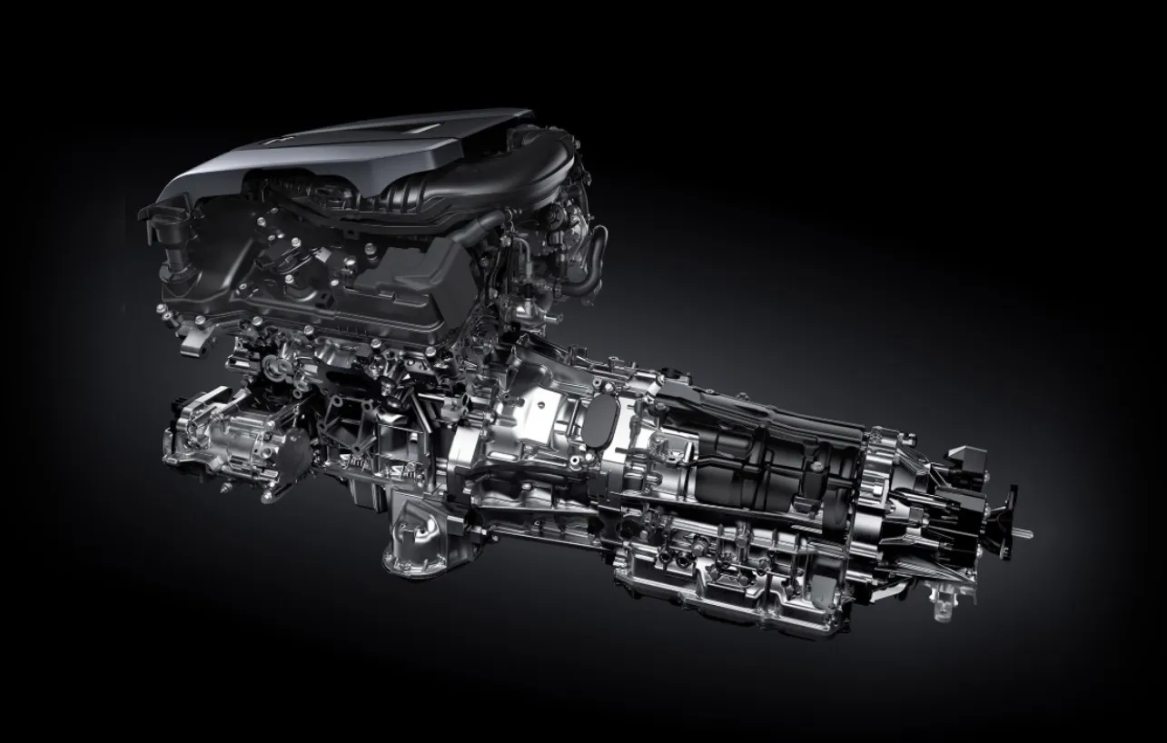 Détail du compartiment moteur du modèle 2024 de Lexus LS