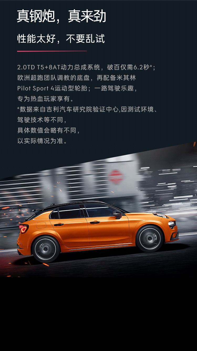 2022 LYNK & CO 02 in orange, dynamic right-side view against a night-time TownCar cityscape.