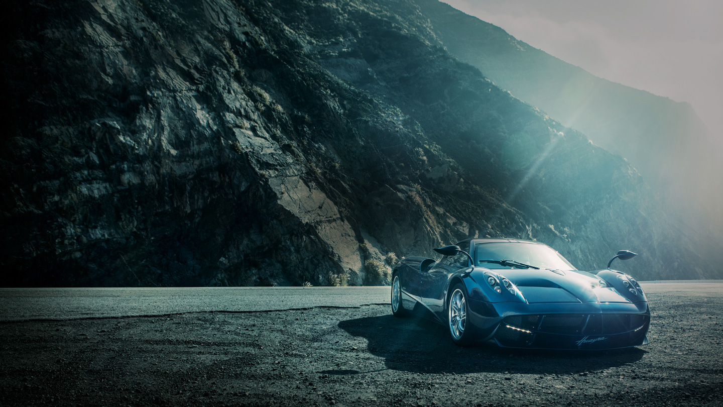 Front view of the 2011 Pagani Huayra sports car
