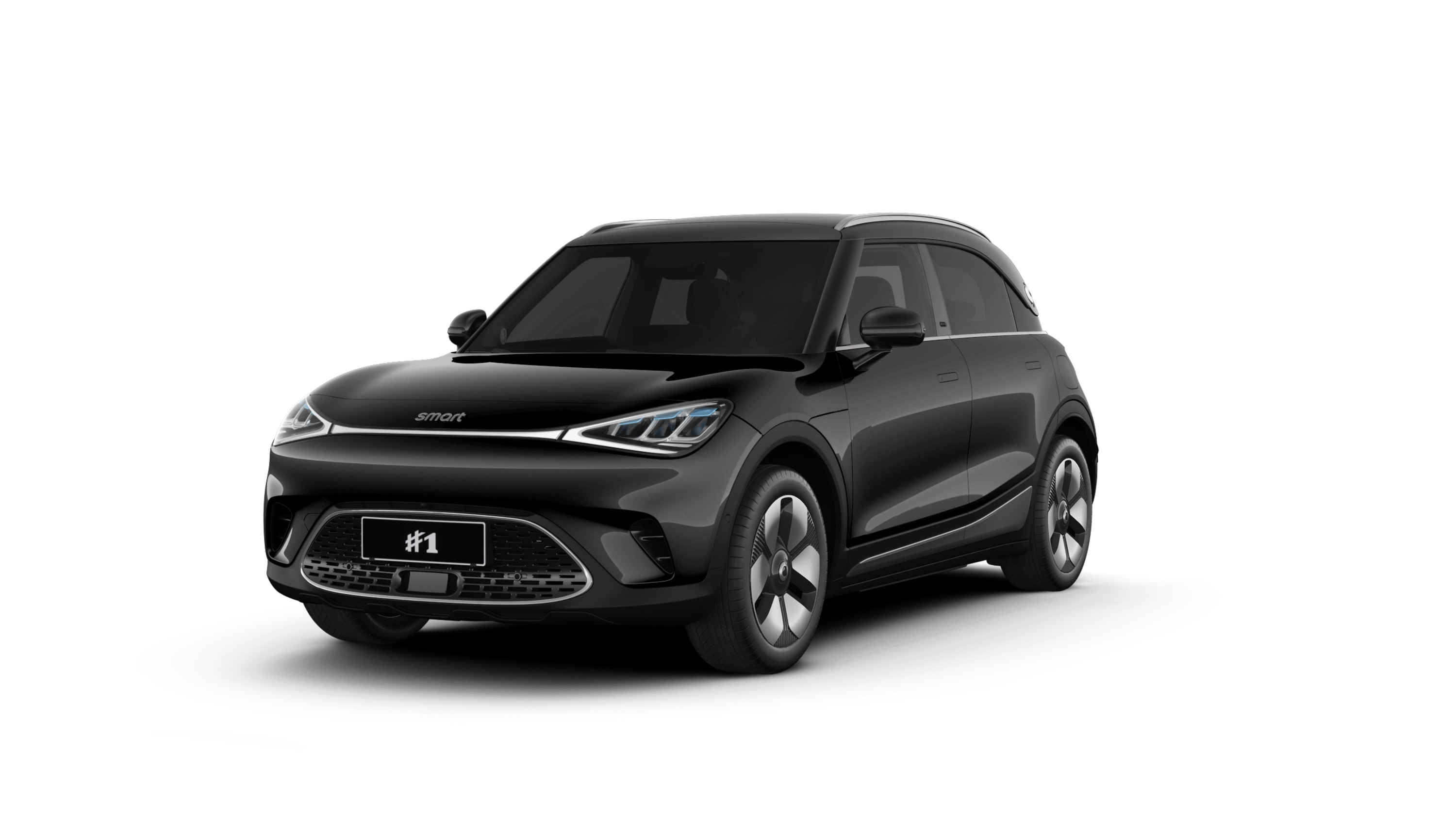 Front view of the 2026 smart #1 Obsidian Black