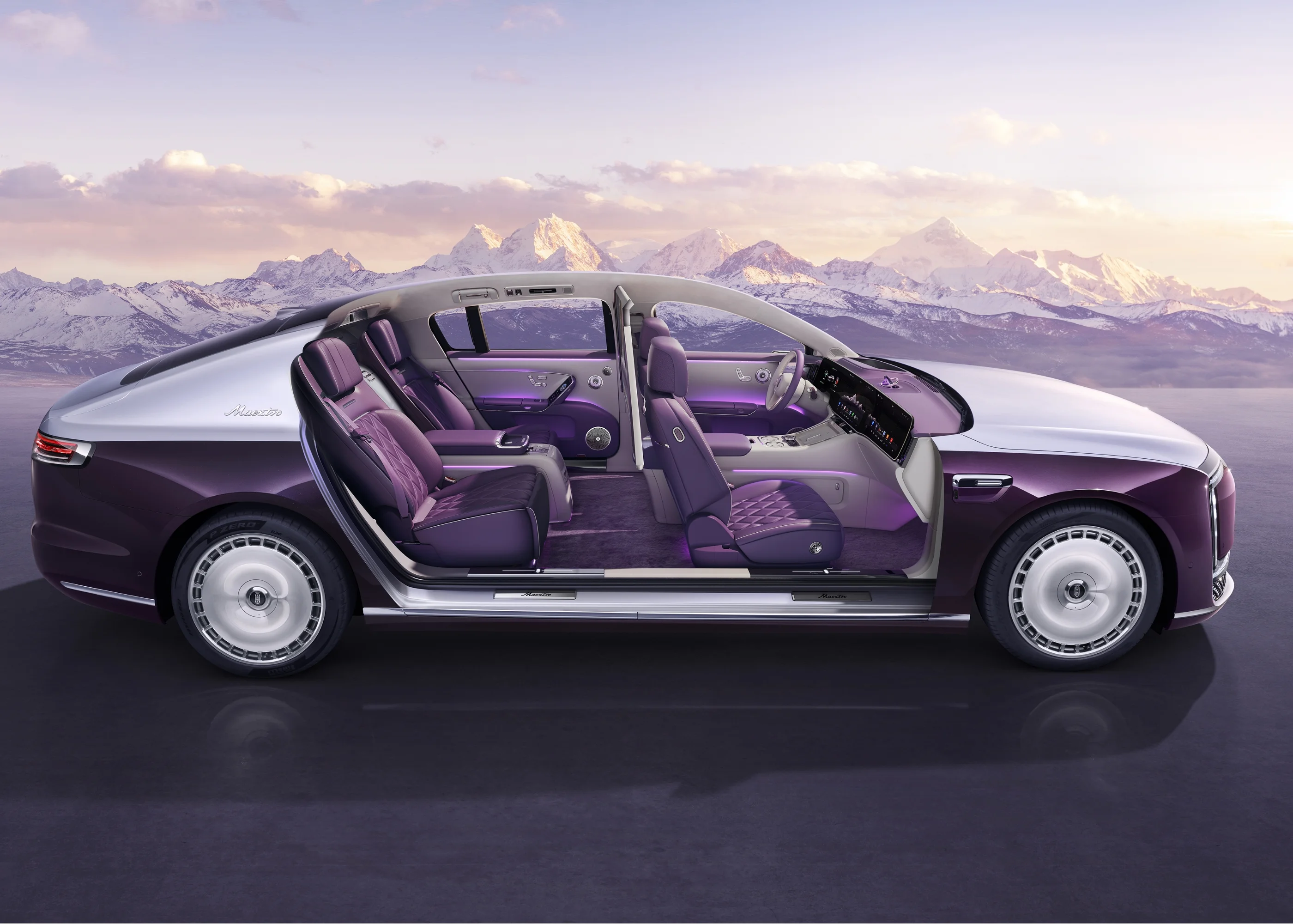صورة من الجهة اليمنى لطراز MAEXTRO MAEXTRO S800 لعام 2025 بلون أرجواني